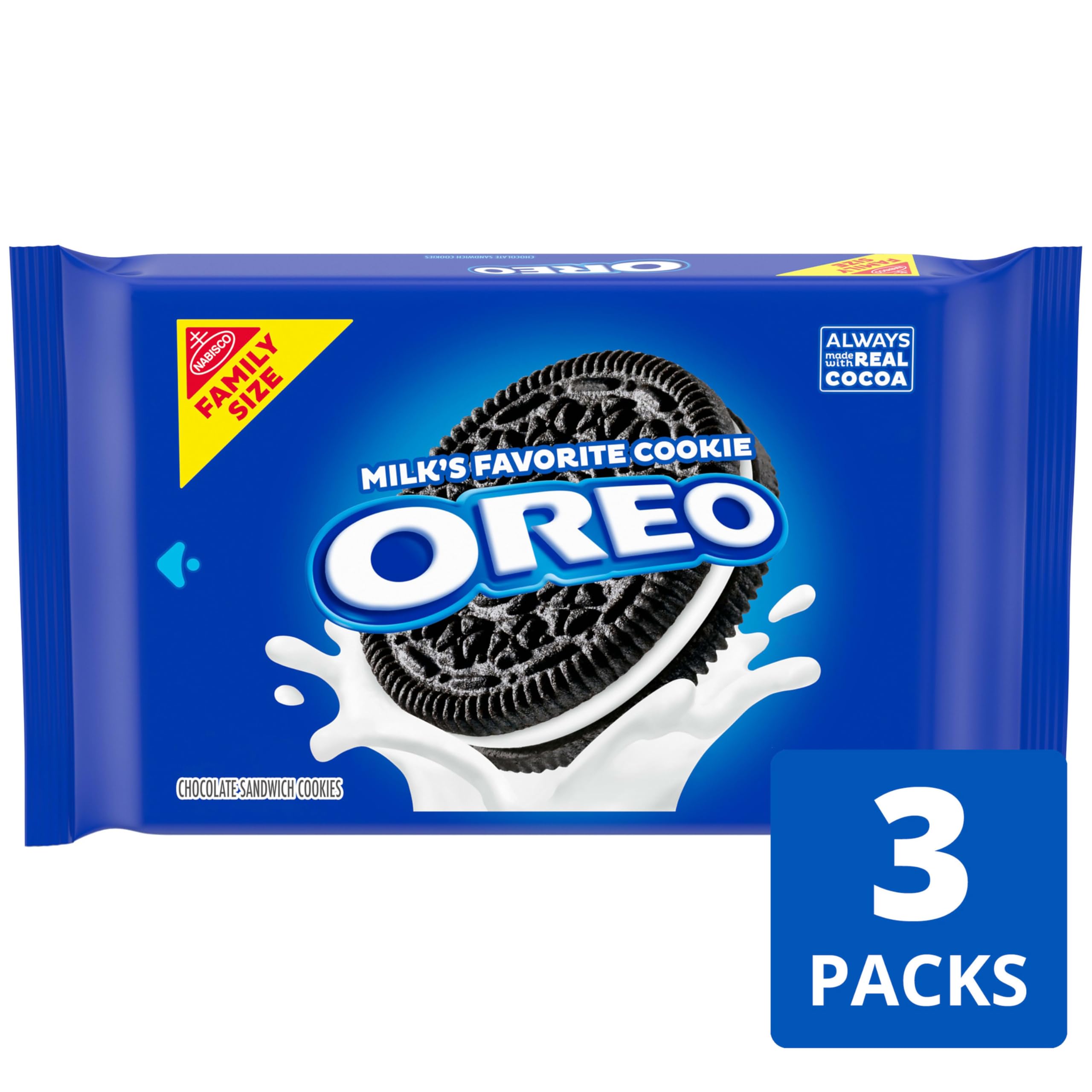 Amazon.com: OREO Chocolate Sandwich Cookies, Family Size, 3 Packs
